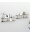 Wall Shelves 4 pcs Concrete Grey 100x9x3 cm