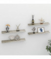 Wall Shelves 4 pcs Concrete Grey 60x9x3 cm