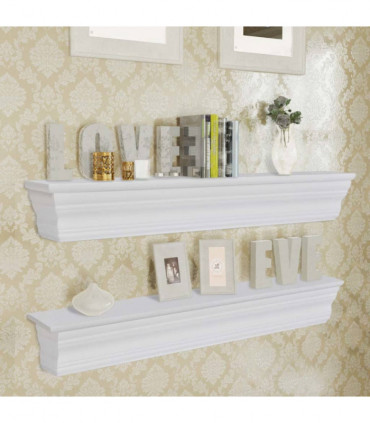 Wall Shelves Aaliyah 2 pcs White