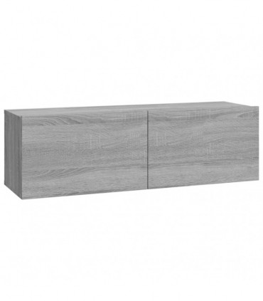 Wall TV Cabinets 4 pcs Grey Sonoma 100x30x30 cm