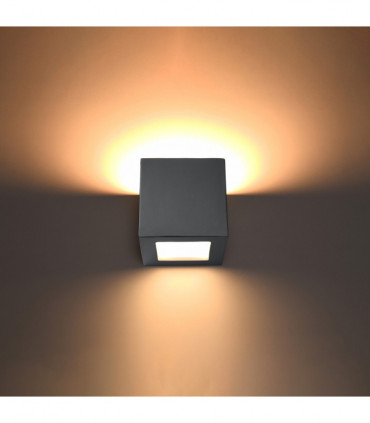 Wall lamp ceramics, glass Leo modern Design E27