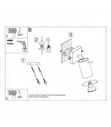 Wall lamp steel Ring modern Design GU10