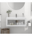 Wall-mounted Bathroom Washbasin Frame White 79x38x31 cm Iron