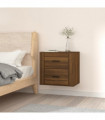 Wall-mounted Bedside Cabinet Brown Oak 50x36x47 cm