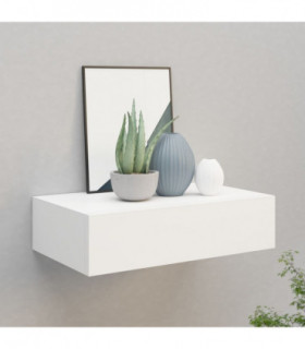 Wall-mounted Drawer Shelf White 40x23.5x10 cm MDF