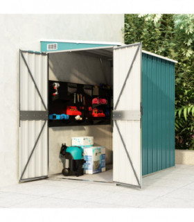 Wall-mounted Garden Shed Green 118x194x178 cm Galvanised Steel