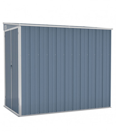Wall-mounted Garden Shed Grey 118x194x178 cm Galvanised Steel