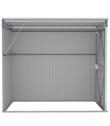 Wall-mounted Garden Shed Grey 118x194x178 cm Galvanised Steel