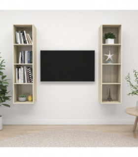 Wall-mounted TV Cabinets 2 pcs Sonoma Oak Engineered Wood