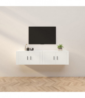 Wall-mounted TV Cabinets 2 pcs White 80x34.5x40 cm