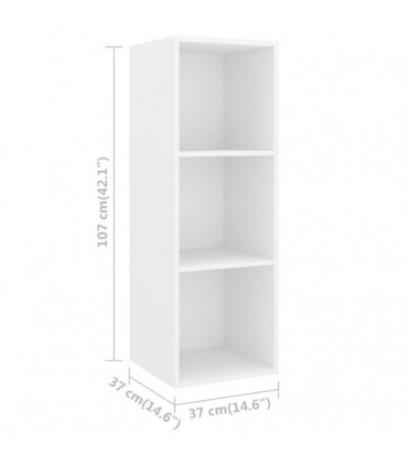 Wall-mounted TV Cabinets 2 pcs White Engineered Wood