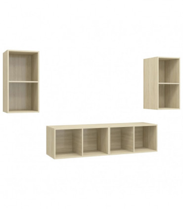 Wall-mounted TV Cabinets 4 pcs Sonoma Oak Engineered Wood