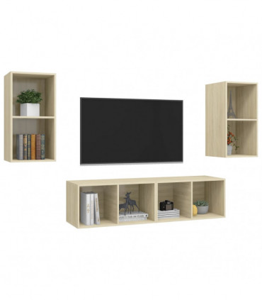 Wall-mounted TV Cabinets 4 pcs Sonoma Oak Engineered Wood