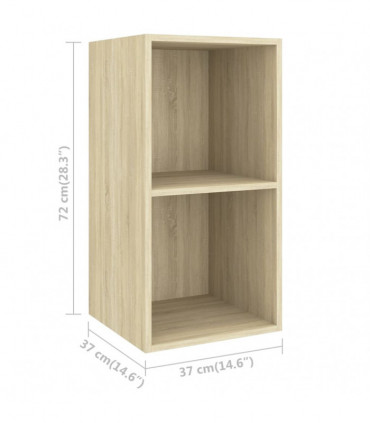 Wall-mounted TV Cabinets 4 pcs Sonoma Oak Engineered Wood