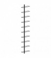Wall-mounted Wine Rack for 10 Bottles Black Metal