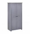 vidaXL Wardrobe Grey 80x50x171.5 cm Solid Pine Panama Range