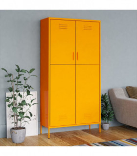 Wardrobe Mustard Yellow 90x50x180 cm Steel