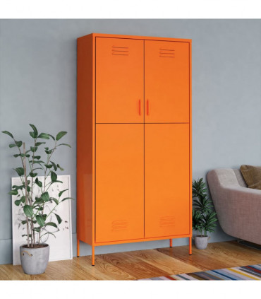 Wardrobe Orange 90x50x180 cm Steel