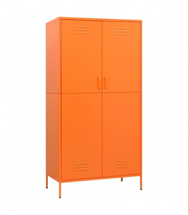 Wardrobe Orange 90x50x180 cm Steel