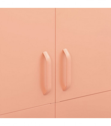 Wardrobe Pink 90x50x180 cm Steel