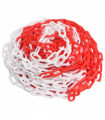 vidaXL Warning Chain Red and White 100 m Ø8 mm Plastic