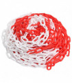 vidaXL Warning Chain Red and White 30 m Ø8 mm Plastic