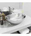 Wash Basin 40x33x13.5 cm Ceramic Silver