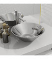 vidaXL Wash Basin 42x14 cm Ceramic Silver