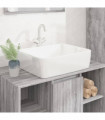 vidaXL Wash Basin White 48x37x13 cm Ceramic Rectangle