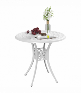 Weather-Resistant Cast Aluminium Garden Table with Unique Design