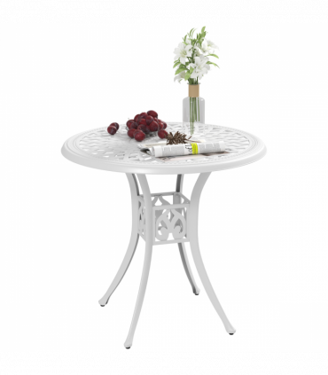Weather-Resistant Cast Aluminium Garden Table with Unique Design