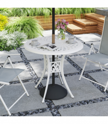 Weather-Resistant Cast Aluminium Garden Table with Unique Design