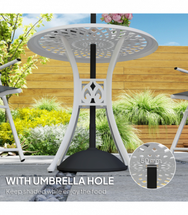 Weather-Resistant Cast Aluminium Garden Table with Unique Design