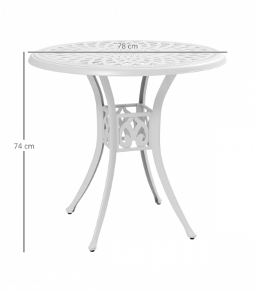 Weather-Resistant Cast Aluminium Garden Table with Unique Design