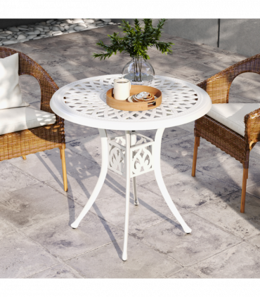 Weather-Resistant Cast Aluminium Garden Table with Unique Design