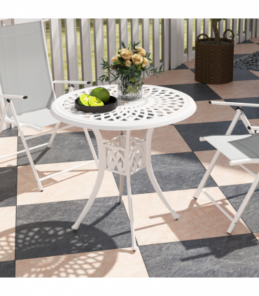 Weather-Resistant Cast Aluminium Garden Table with Unique Design