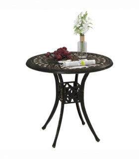 Weather-Resistant Cast Aluminium Garden Table with Unique Design