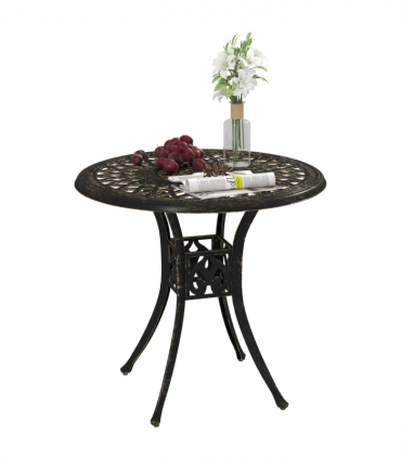 Weather-Resistant Cast Aluminium Garden Table with Unique Design