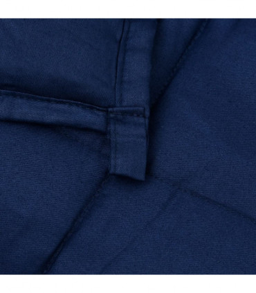 vidaXL Weighted Blanket Blue 220x230 cm King 15 kg Fabric
