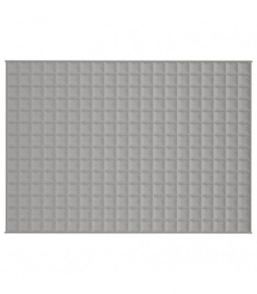 vidaXL Weighted Blanket Grey 140x200 cm Single 10 kg Fabric