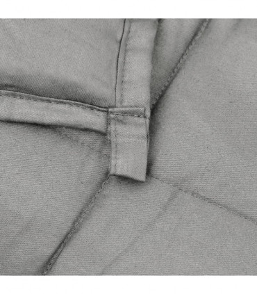 vidaXL Weighted Blanket Grey 140x200 cm Single 10 kg Fabric