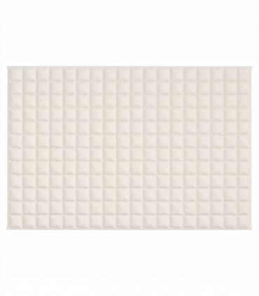 vidaXL Weighted Blanket Light Cream 120x180 cm 5 kg Fabric