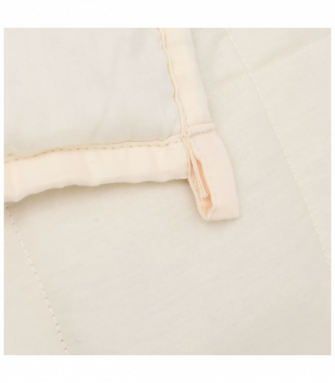 vidaXL Weighted Blanket Light Cream 155x220 cm 7 kg Fabric