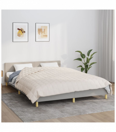 Weighted Blanket Light Cream 200x200 cm 13 kg Fabric