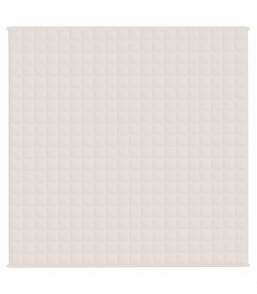 Weighted Blanket Light Cream 200x200 cm 13 kg Fabric