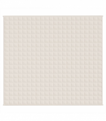 vidaXL Weighted Blanket Light Cream 200x225 cm 9 kg Fabric