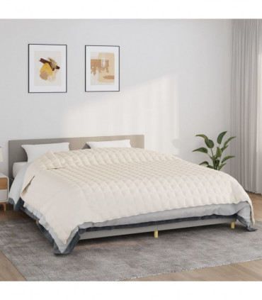 vidaXL Weighted Blanket Light Cream 220x260 cm 15 kg Fabric