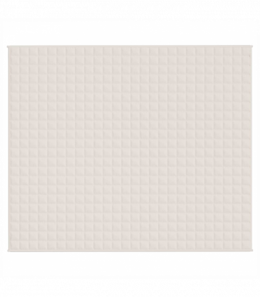 vidaXL Weighted Blanket Light Cream 220x260 cm 15 kg Fabric