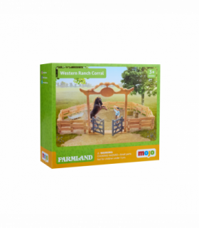 Western Ranch Corral Playset with Horse & Cowboy  Farm Playset