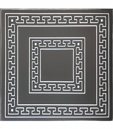 White 5 (Black&Sivler): Decorative Ceiling & Wall Panels - 2m2 (21.52 sqft) - 8 Panels